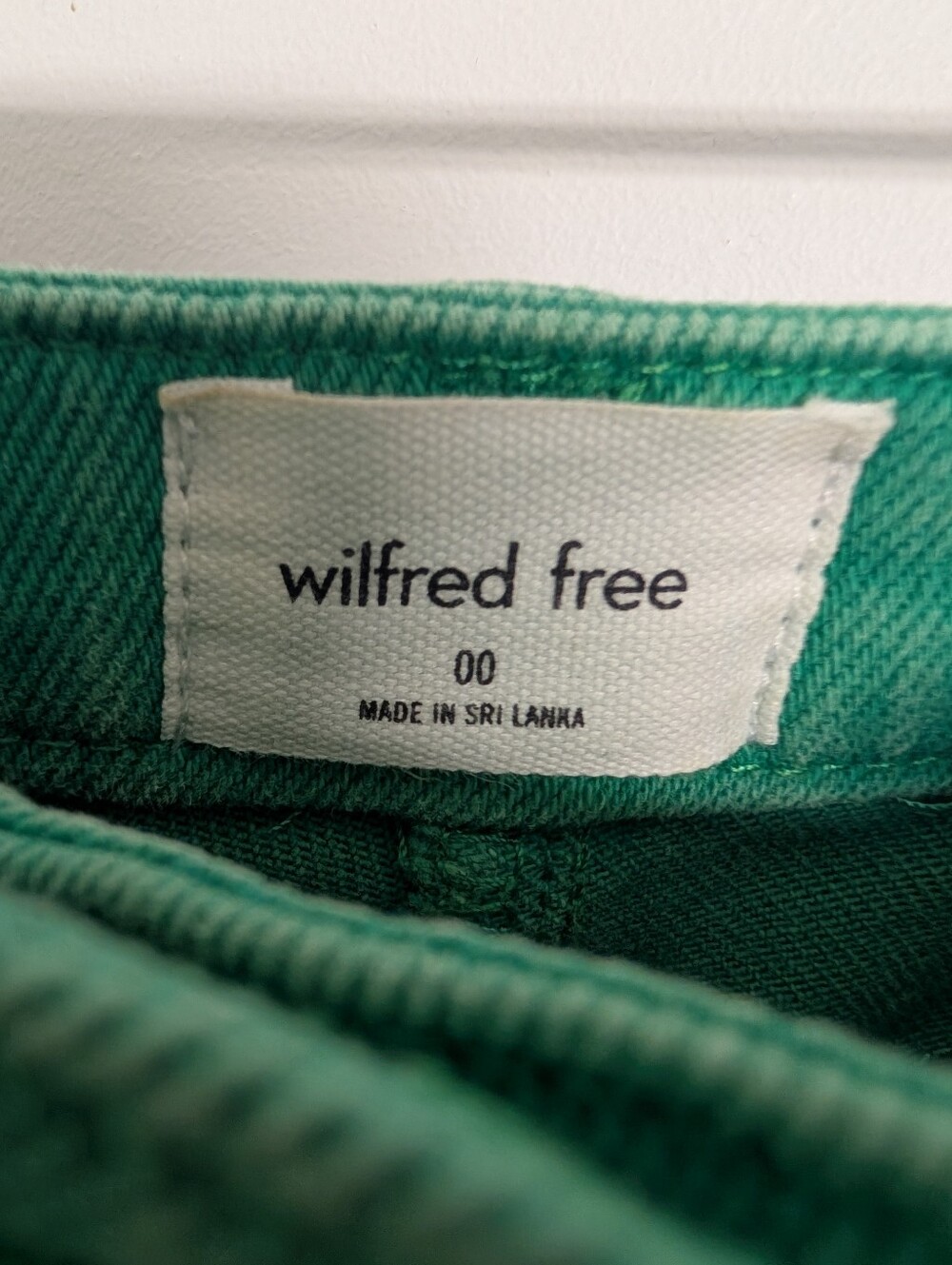 Wilfred Free Green High-Rise Straight Leg Jeans Size 00 - Picture 4 of 4